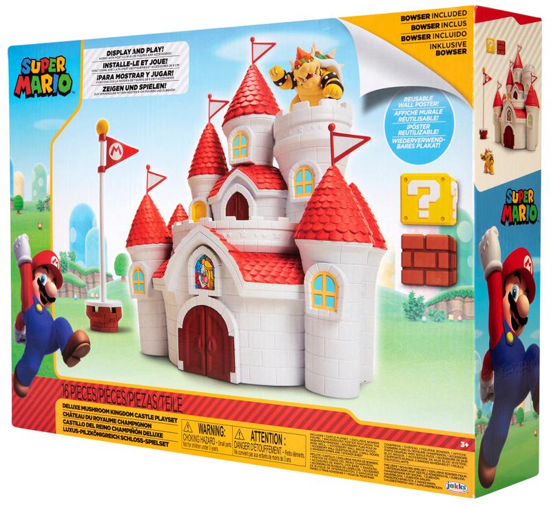 World of Nintendo Super Mario Playset Mushroom Kingdom Castle Deluxe - 039897585413 - Crystal Lotus