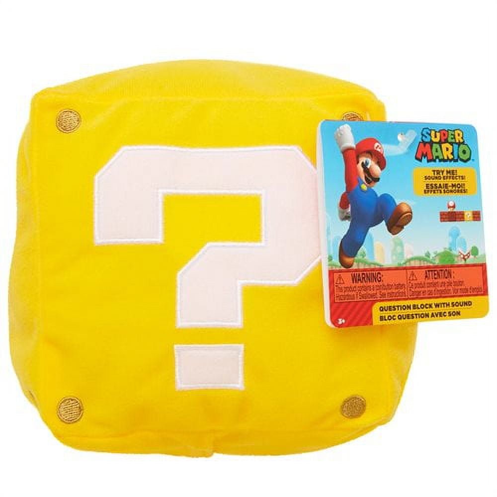 World of Nintendo Super Mario Plush Figures - Question Block Plush with Sound Effects - 192995415317 - Crystal Lotus