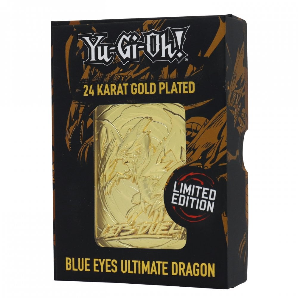 Yu - Gi - Oh! Blue Eyes Ultimate Dragon 24k Gold Plated Limited Edition Card - 5060662466052 - CrystalLotus.eu