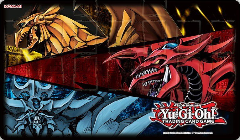 Yu - Gi - Oh! - Egyptian God Slifer, Obelisk &amp; Ra Playmat - 4012927848012 - CrystalLotus.eu