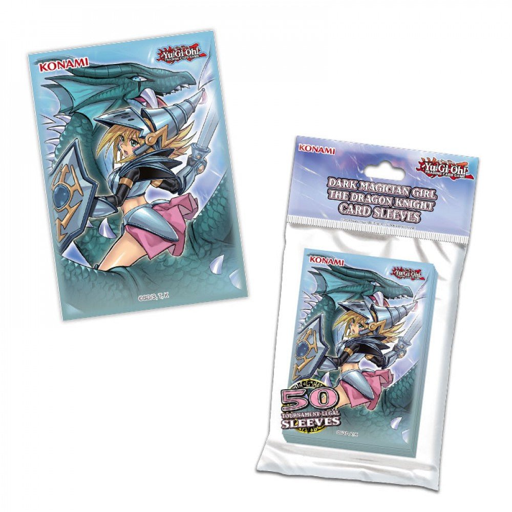 Yu - Gi - Oh! Konami Card Sleeves (50 Sleeves) - Dark Magician Girl the Dragon Knight - YGO - DMGSlvs - CrystalLotus.eu