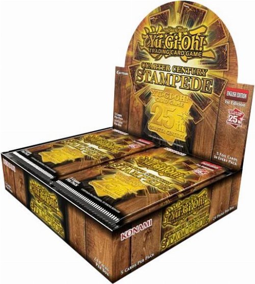 Yu - Gi - Oh! - Quarter Century Stampede - Booster Display (24 Packs) - 4012927190500 - Crystal Lotus