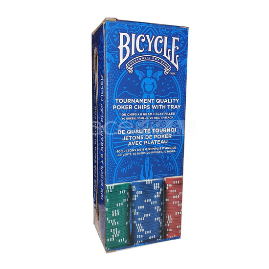 Bicycle 8G 100 Clay Poker Chips