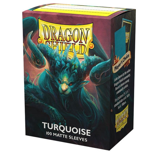 Dragon Shield Sleeves Standard Size - Matte Turquoise (100 Sleeves)