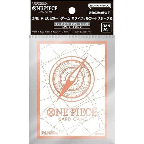 Bandai Card Sleeves 70ct - One Piece Card Game Card Back (Pink)