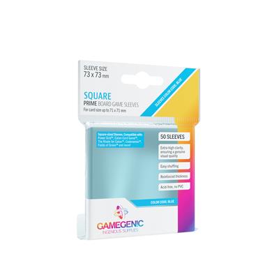 Gamegenic - Prime SquareSized Sleeves 73 x 73 mm - Clear (50 Sleeves)