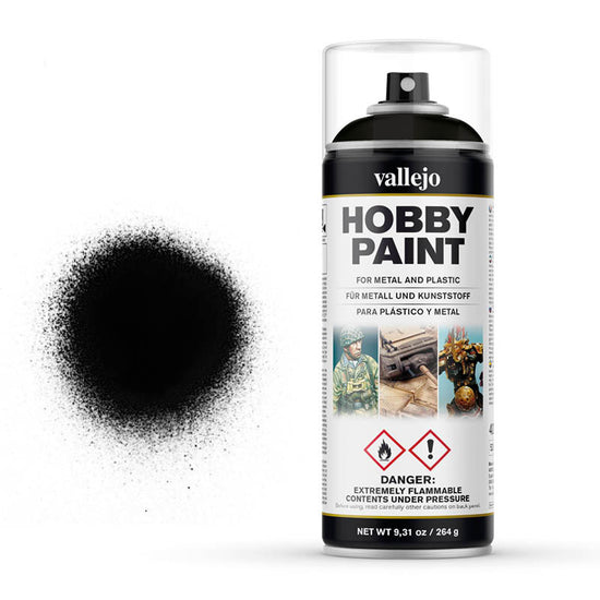 Vallejo 400ml Hobby Paint Spray - Black 