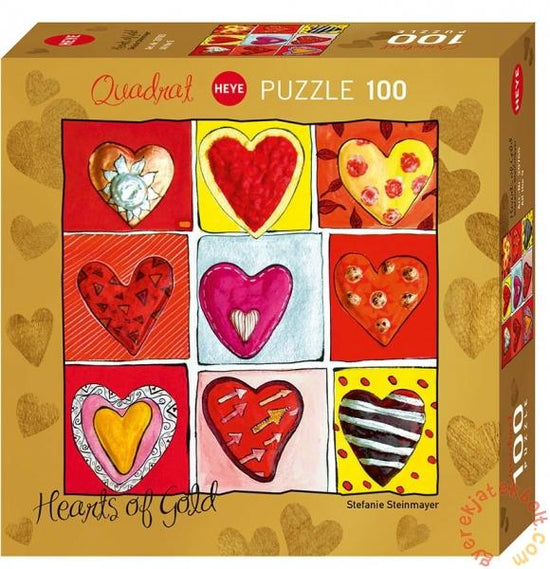 Heye Puzzle 100 pieces - Hearts of gold - All the 9 (29765)