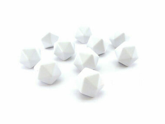Chessex Opaque Polyhedral Bag of 10 Blank 20-sided dice