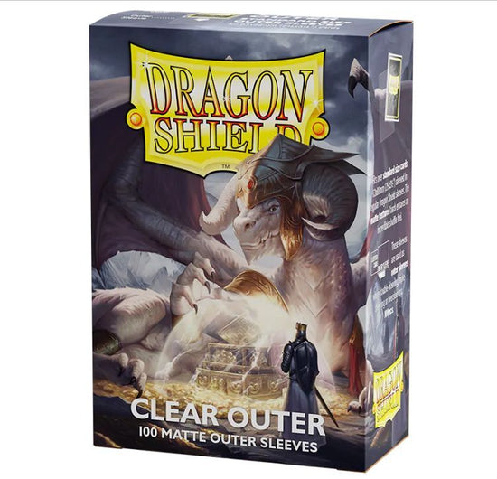 Dragon Shield Outer Sleeves Standard Size - Matte Clear (100 Sleeves)