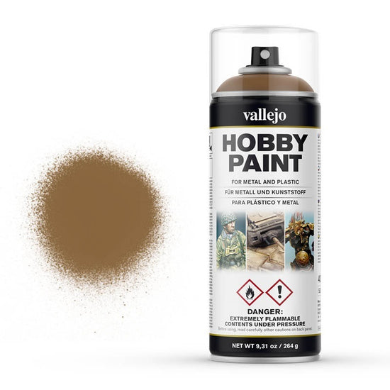 Vallejo 400ml Hobby Paint Spray - Leather Brown 