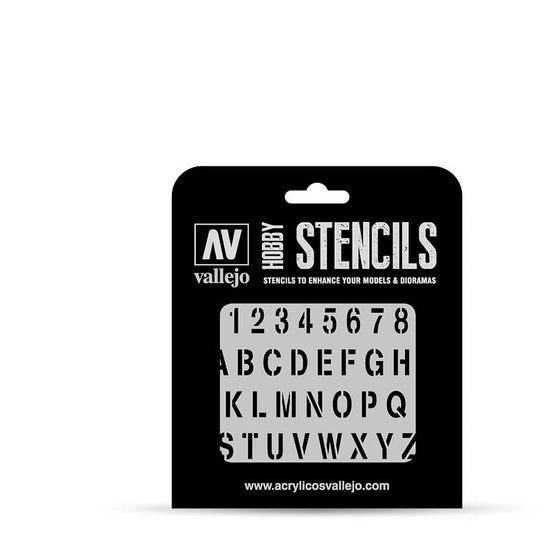 Paint Stencils - Stamp Font