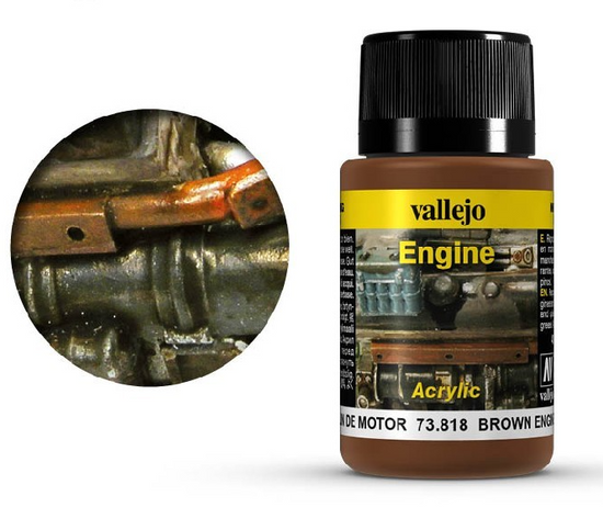 Vallejo 40ml Weathering Effects - Brown Engine Soot 