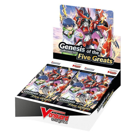 Cardfight!! Vanguard overDress D-BT01: Genesis of the Five Greats Booster Box (16 boosters)