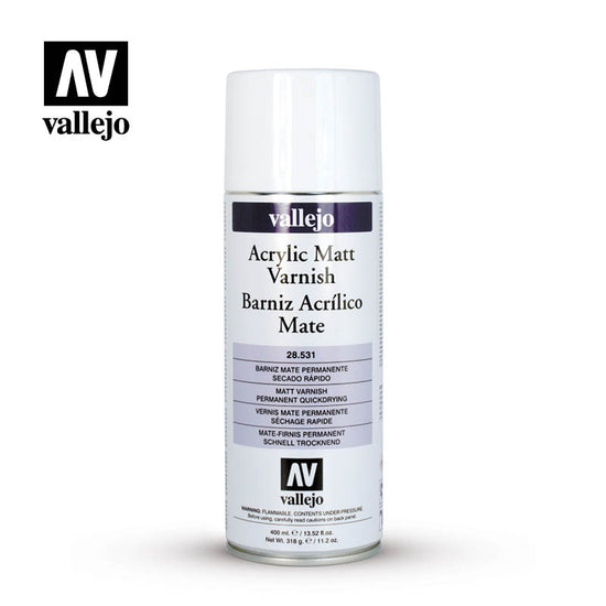 Vallejo 400ml Auxiliaries - Acrylic Matt Spray Varnish 