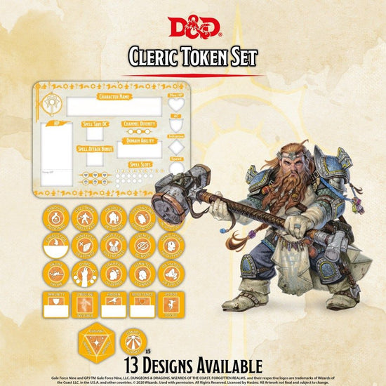 Dungeons &amp; Dragons 5th Edition - Cleric Token Set