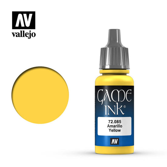 Vallejo 17ml Game Ink - Inky Yellow Acrylic Paint 