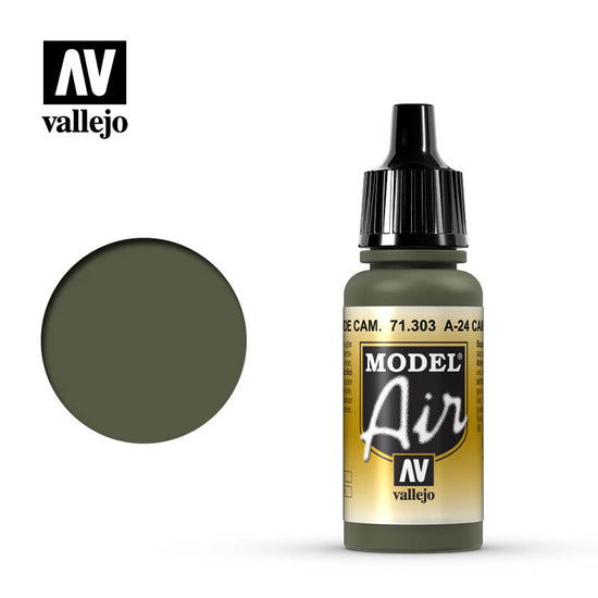 Vallejo 17ml Model Air - A-24M Camouflage Green 