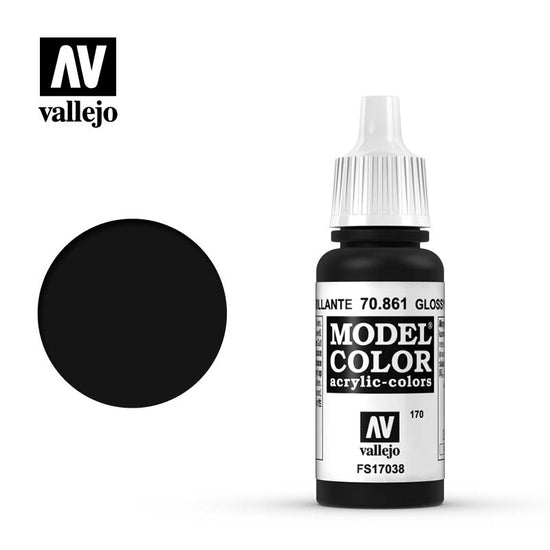 Vallejo 17ml Model Color - Glossy Black 