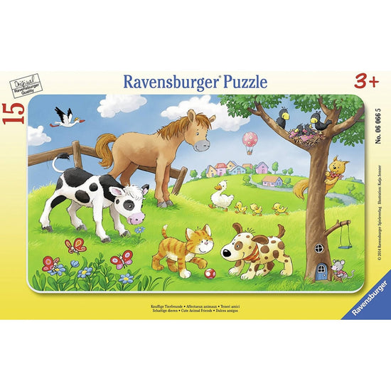 Ravensburger (6066) 15 Pcs Frame Puzzle Cute Animal Friends