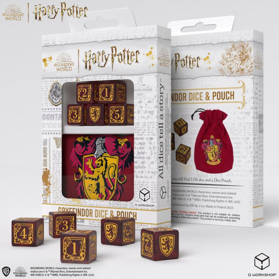 Harry Potter Dice Set Gryffindor Dice &amp; Pouch Set (5)