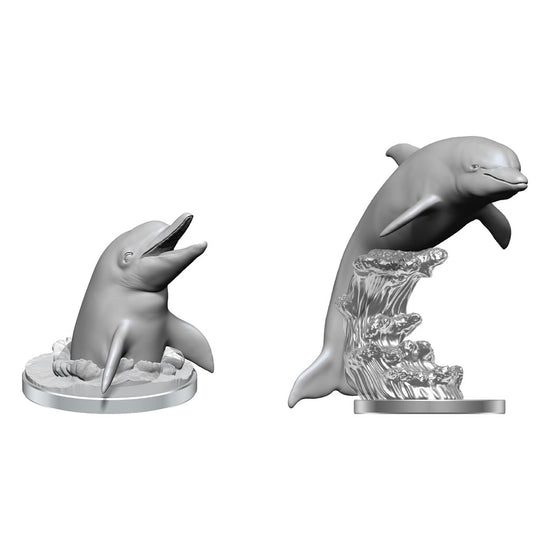 WizKids Deep Cuts Unpainted Miniature Dolphins