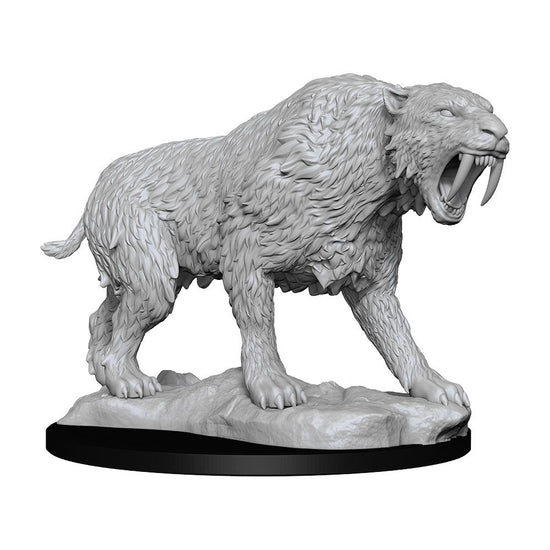 WizKids Deep Cuts Unpainted Miniature Saber-Toothed Tiger